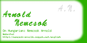 arnold nemcsok business card